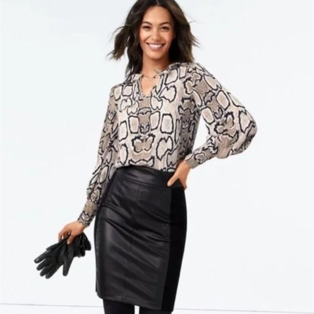 Cabi snake print blouse size Small